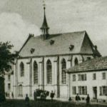 Kapelle des Klosters Marienberg, die von 1806 bis 1906 der evangelischen Gemeinde als Kirchengebäude diente, aus einem Sammelbild von Borchel, um 1860